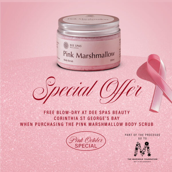 Pink October Marshmallow Body Scrub Offer